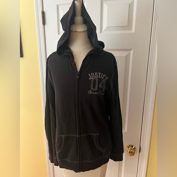 Girls Justice Full Zip Hooded Jacket - Picture 2 of 10